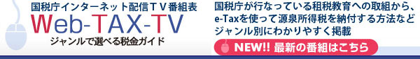 国税庁 Web-TAX-TV